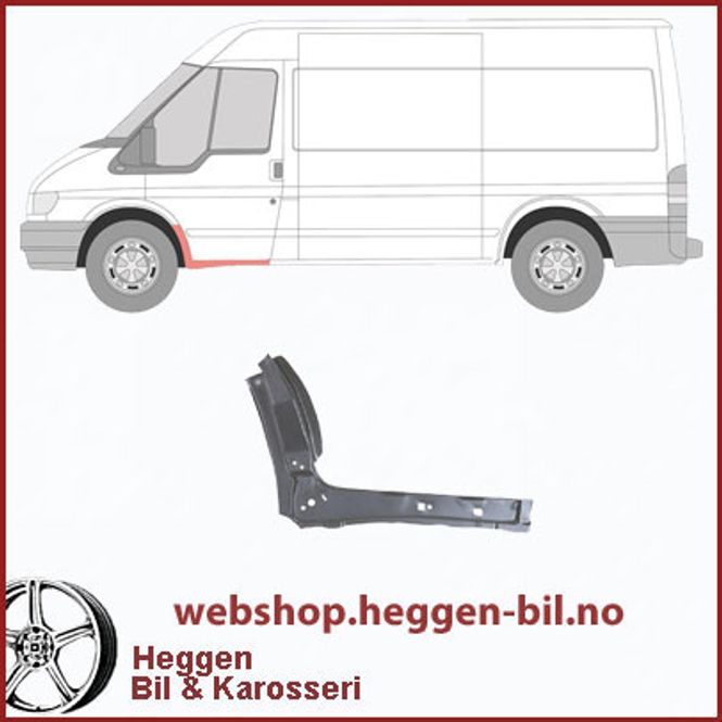 Hovedbilde Kanal / forskjerm bakre, indre,  Ford Transit  01.00-12.14  vens
