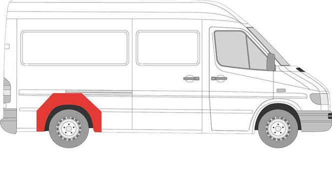 Hovedbilde Hjulbue Mercedes Sprinter - VW LT  01.95-05.12  høyre