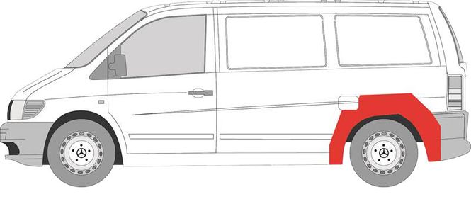 Hovedbilde Hjulbue Mercedes Vito (638 - 638/2) 02.96-07.03   venstre