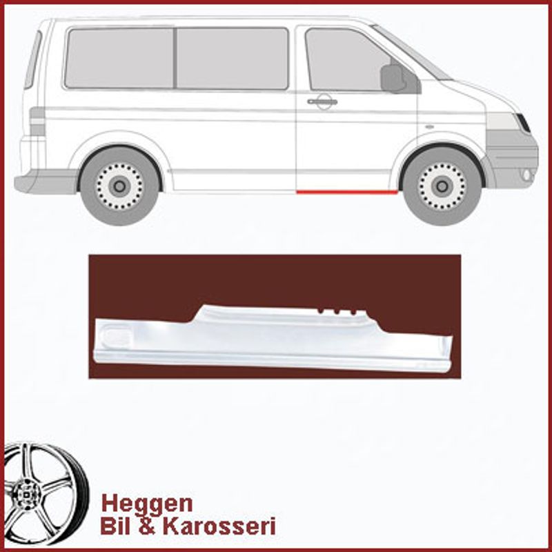 Kanal VW  T5 under fordør. 04.03-08.15  høyre