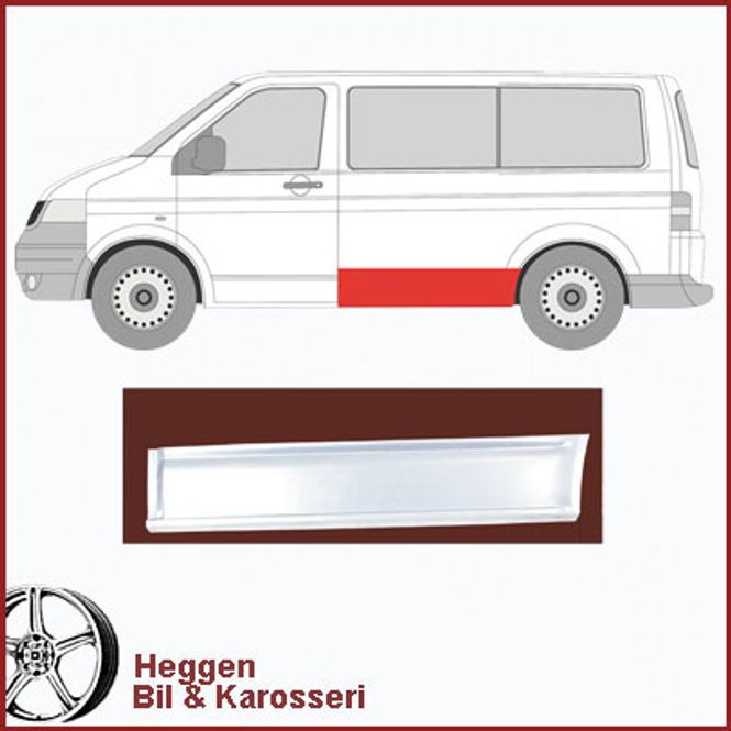 Hovedbilde Kanal / sideplate VW  T5 / T6 kort. 04.03-08.24  venstre